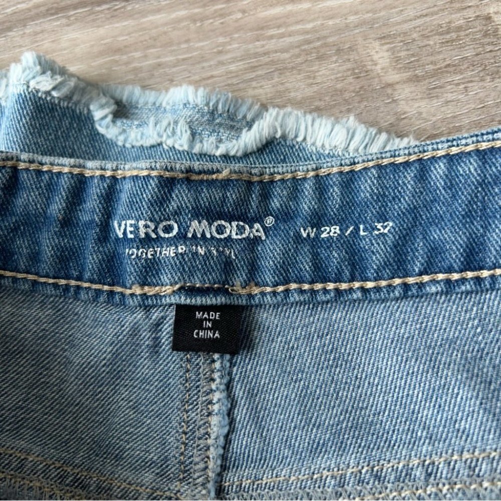 Vero Moda Ruffle Ankle  Blue Jeans - Picture 10 of 14
